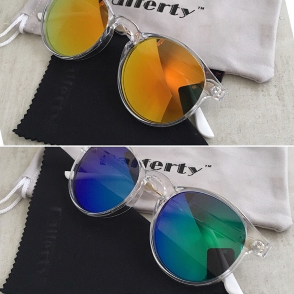 Yellow Mirrored Circle Sunnies - Picture 4 of 5