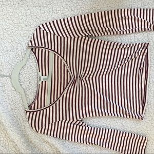 Semi-cropped 3/4 sleeved top