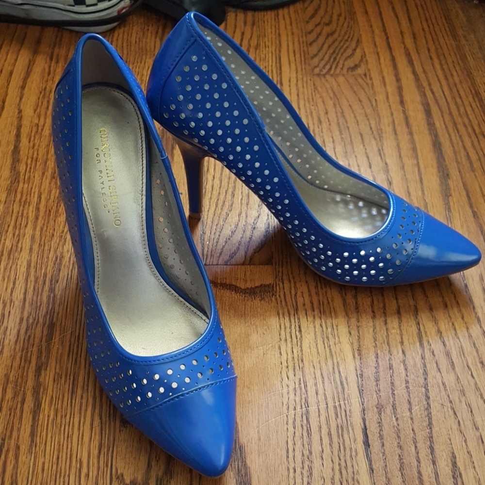 Blue Christian Siriano for Payless pumps