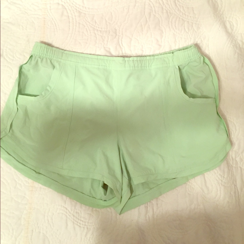 Athlete lime green shorts