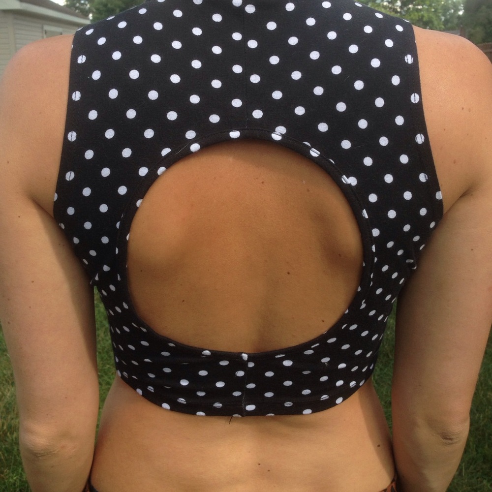 Cutout back crop top