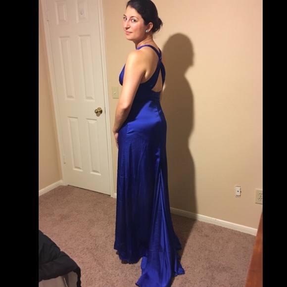 Royal Blue elegant maxi dress - Picture 2 of 3