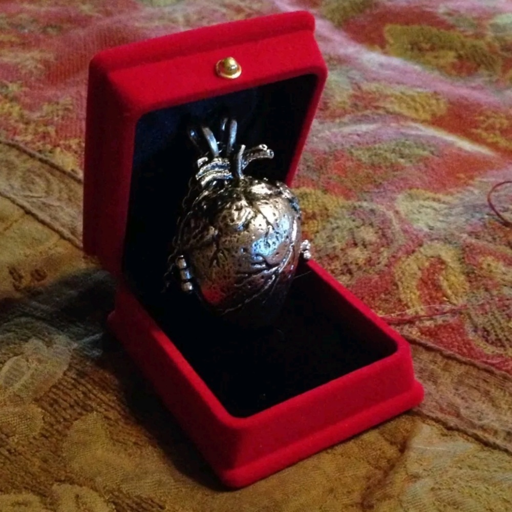 Unique Handmade Anatomical heart locket necklace