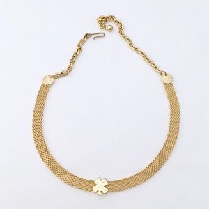 Dainty Gold Clover Rope Chain Choker Necklace