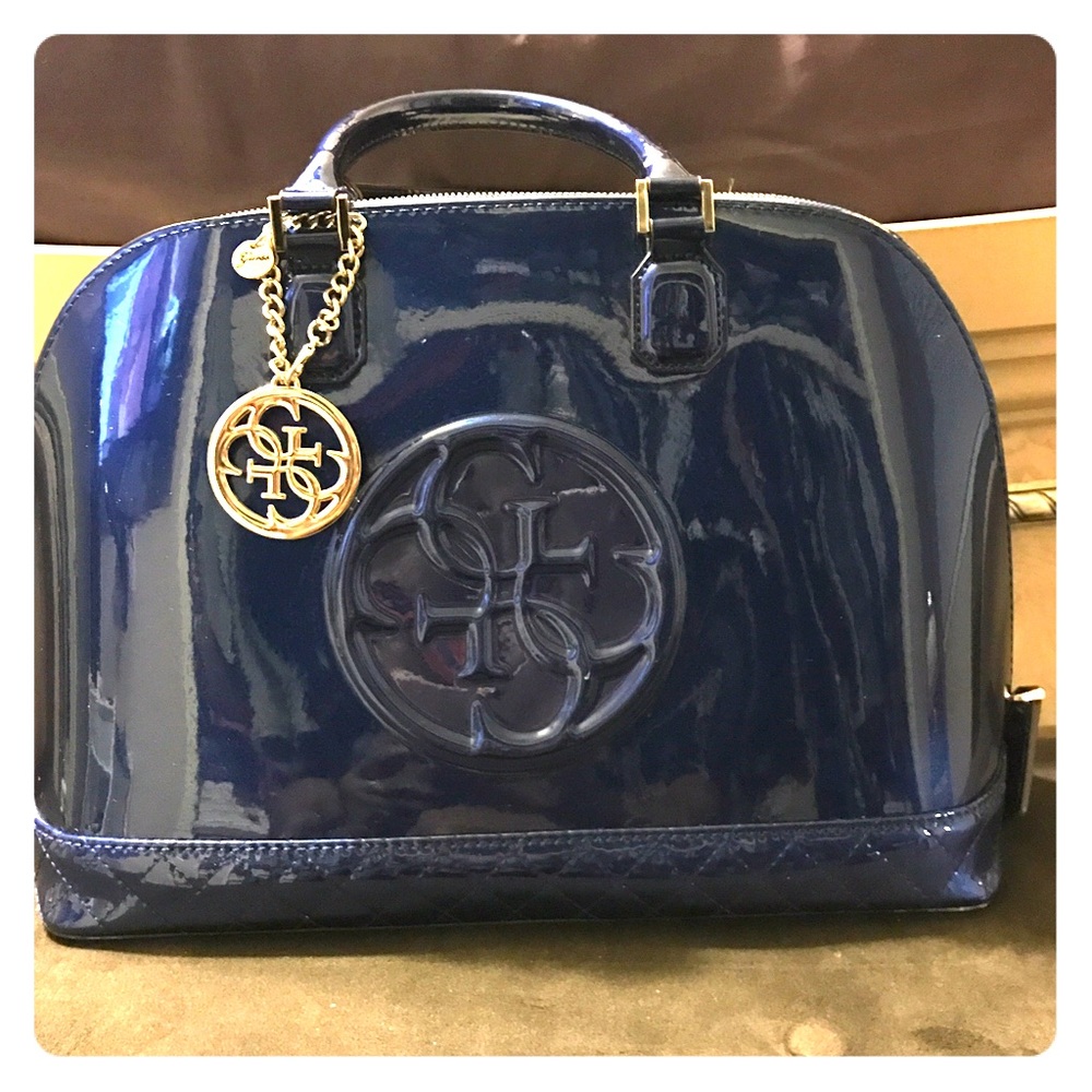 Royal blue Guess satchel
