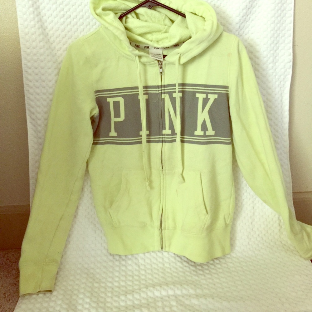Victoria Secret yellow zip up jacket