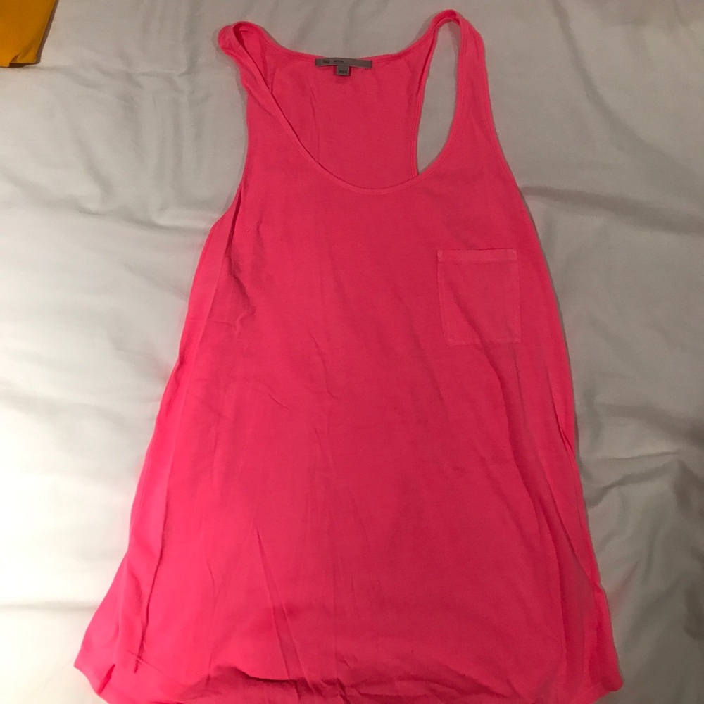 Gap neon pink tank top