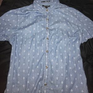 Forever 21 button down vintage anchor shirt !