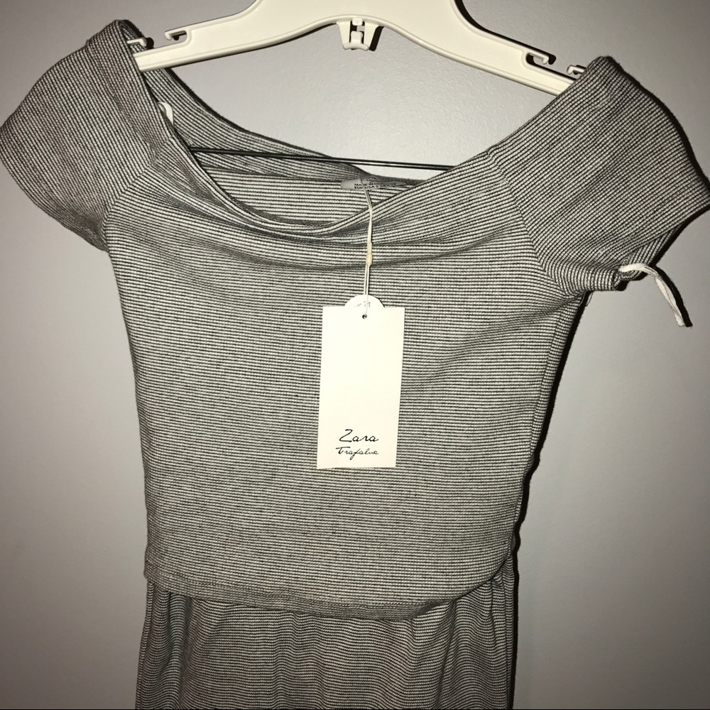 ZARA CROP TOP AND PENCIL SKIRT STRIPED SET