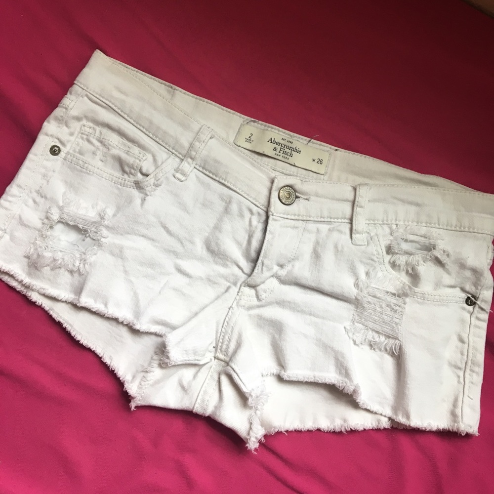 A&F White Shorts