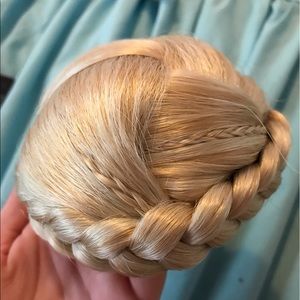 SOLD Blonde bun cover super cute bun maker