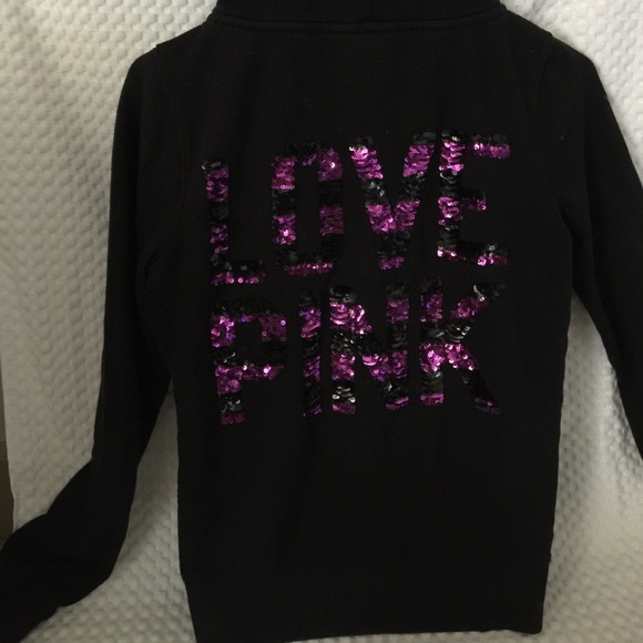 PINK Victoria's Secret Jackets & Coats Black Victoria Secret Pink