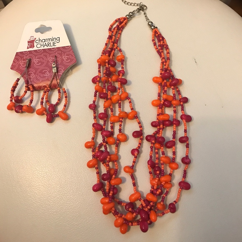 Charming Charlie costume earring and necklace set!