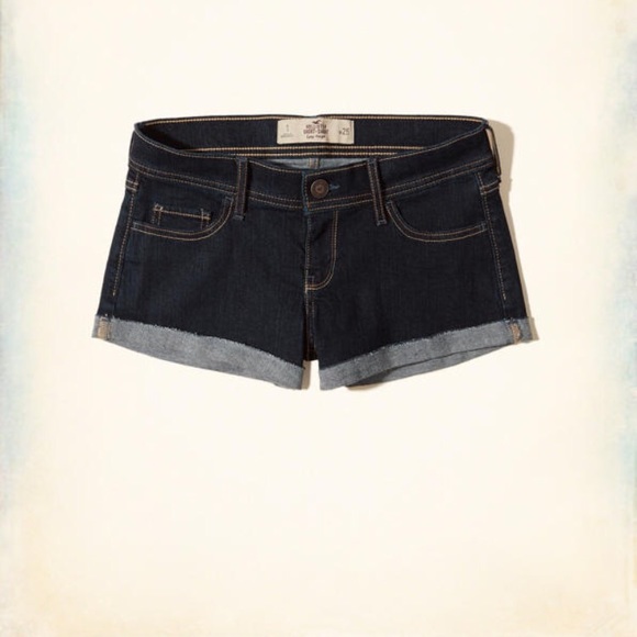 low rise jean shorts hollister