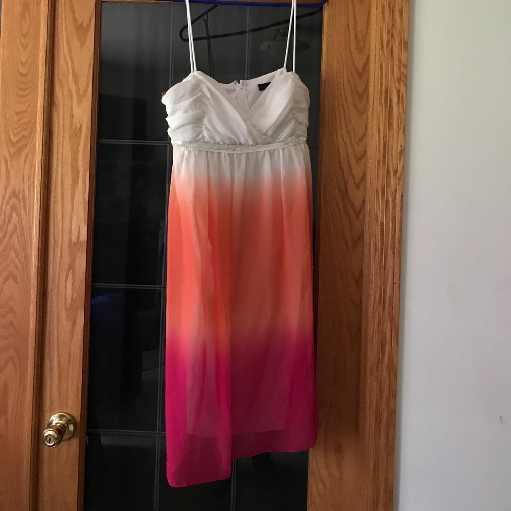Ombré Dress w/ Crop Front Tie Cover