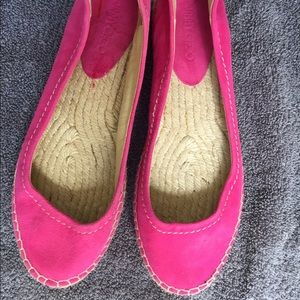 Jimmy Choo Hot Pink Espadrille Flat