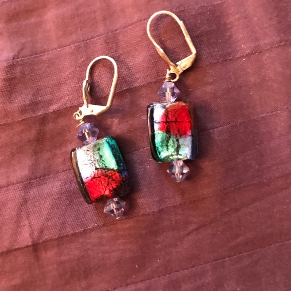 Glass bead earring - Picture 1 of 2