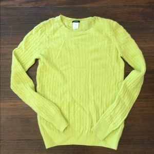 J. Crew Cashmere Blend Cambridge Cable Crewneck