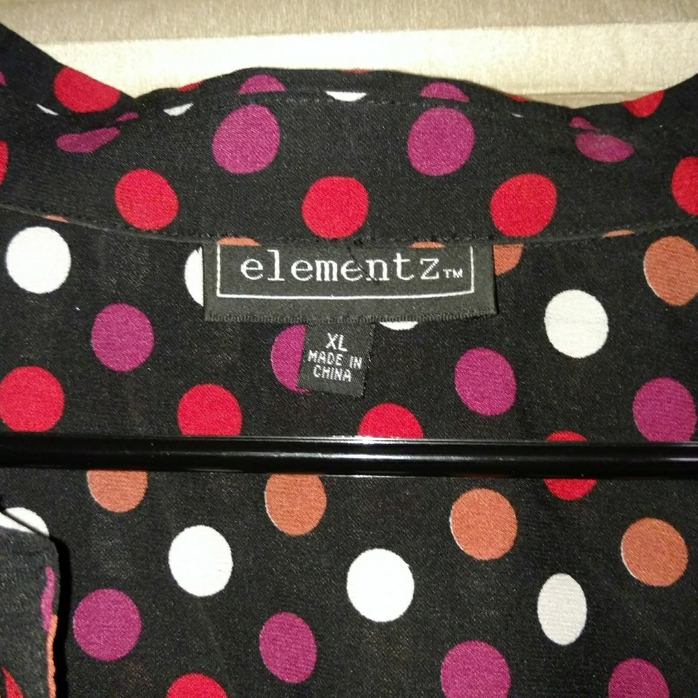 Polka dot button down shirt