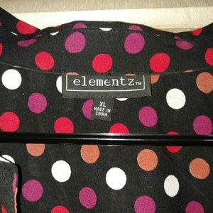 Polka dot button down shirt