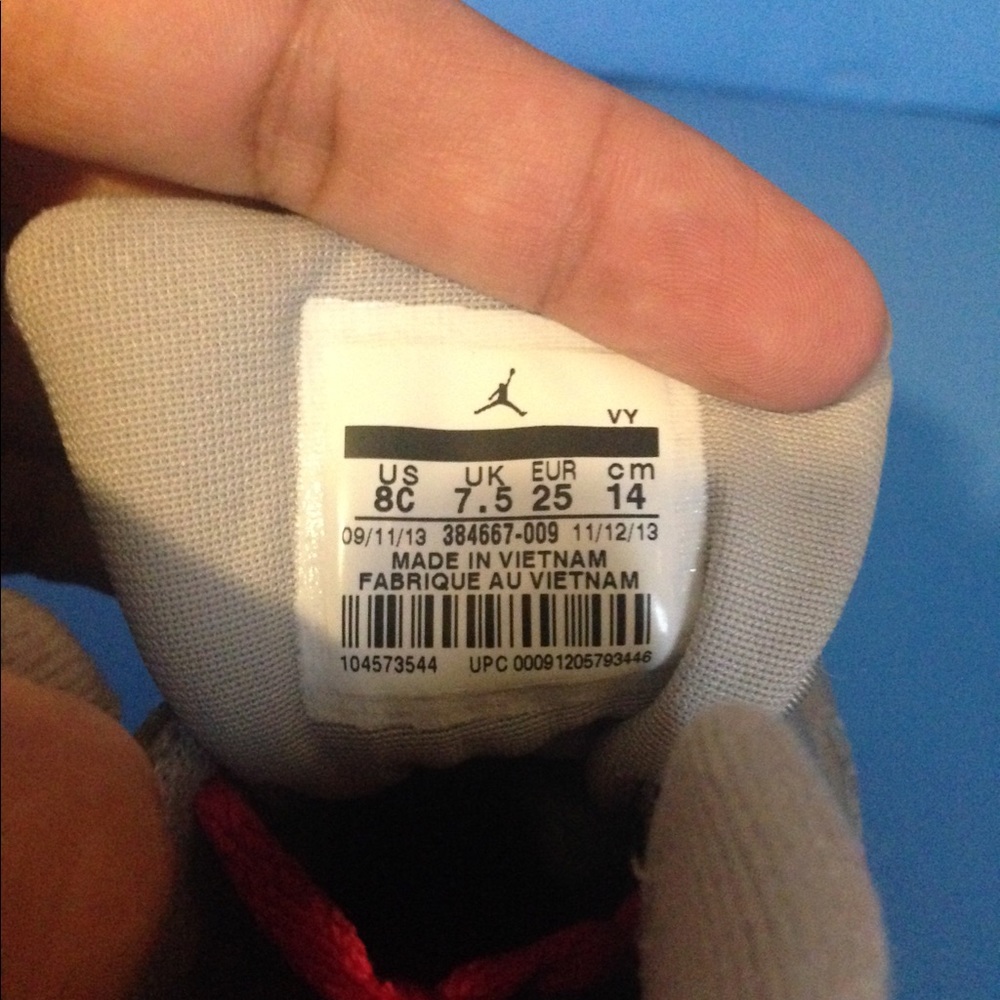 Nik AI JORDAN RETRO 6 VI- silver and pink- SIZE 8C - Picture 7 of 8