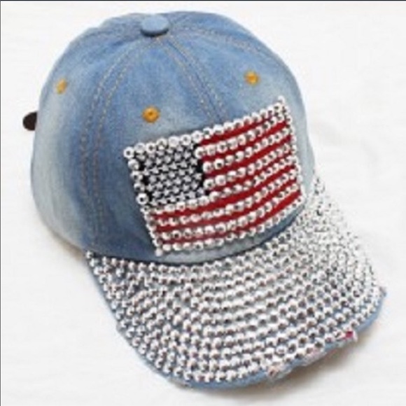 New💕USA Rhinestone Cap - Picture 3 of 7