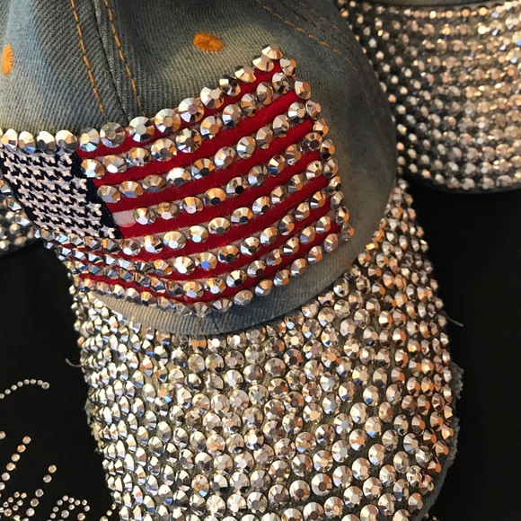New💕USA Rhinestone Cap - Picture 5 of 7