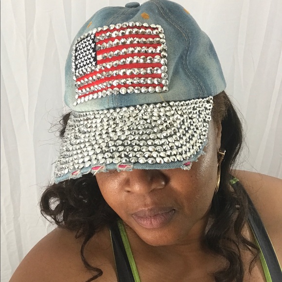 New💕USA Rhinestone Cap - Picture 2 of 7