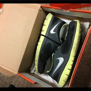 Neon Green/black/gray  men's Nike shoes