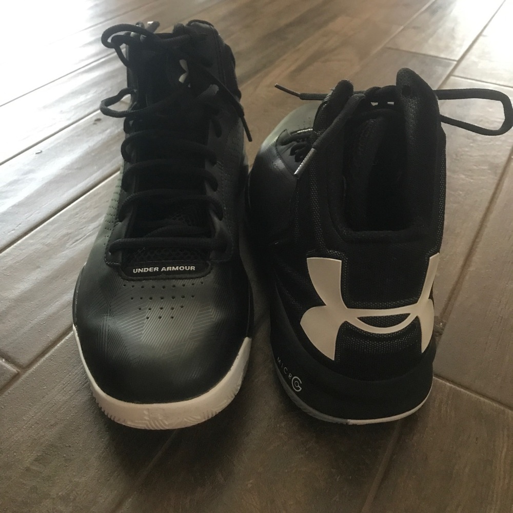 Under Armour black and white sneakers