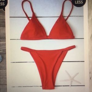red triangle bikini
