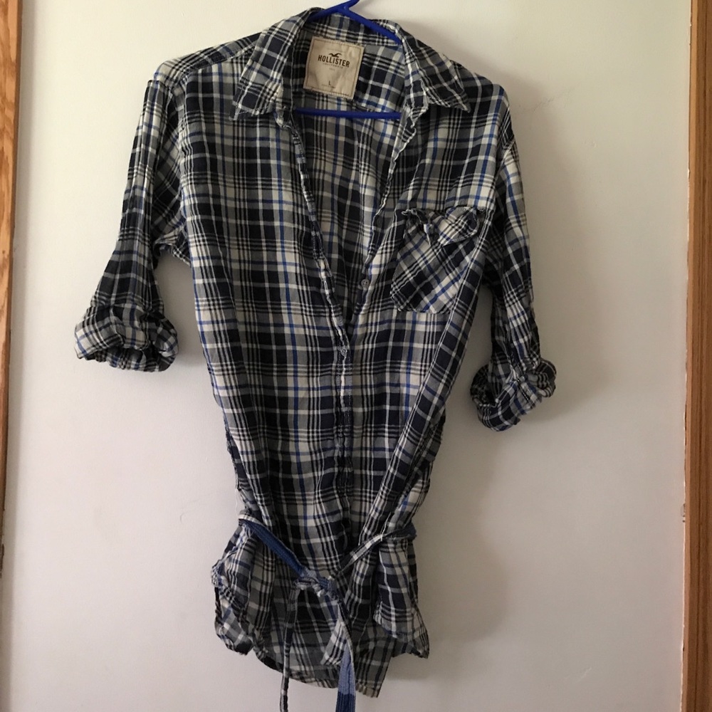 Plaid lightweight 3/4 Length Sleeve