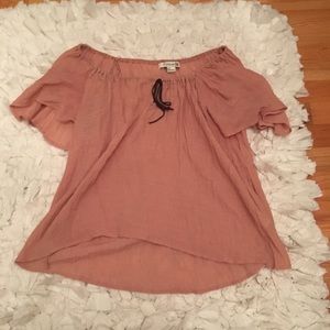 Tan flowing blouse