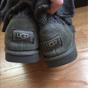 UGG grey lattice cardy boots