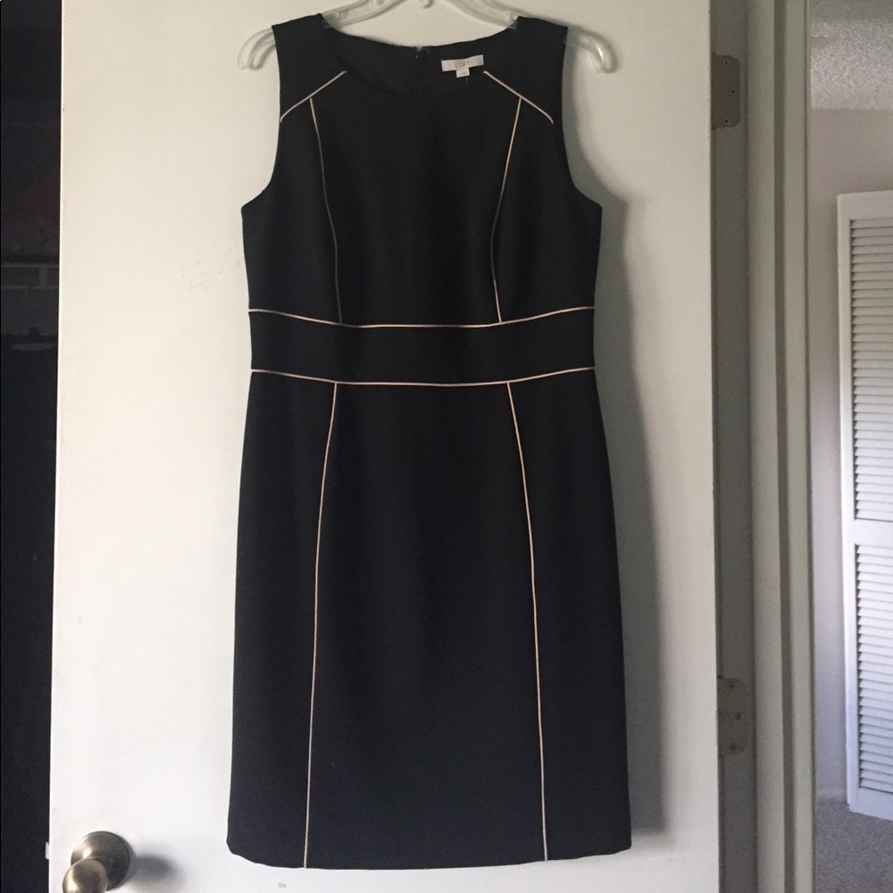 🌟NWT🌟 Loft black with pink trim dress