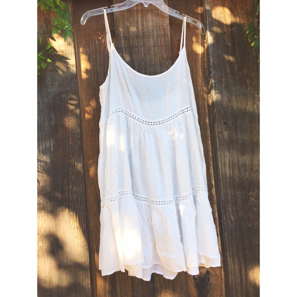 White midi dress