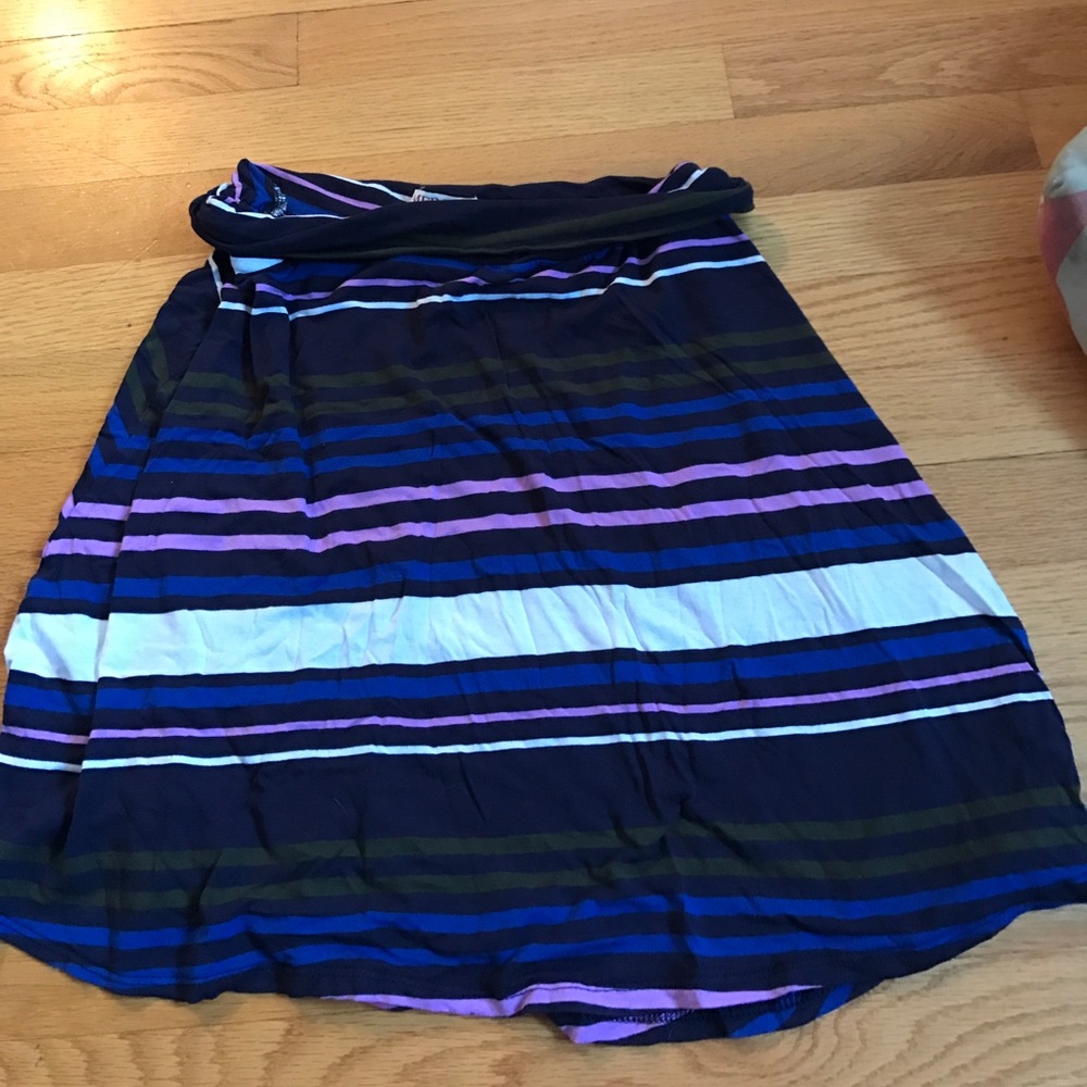 Multicolored striped skirt