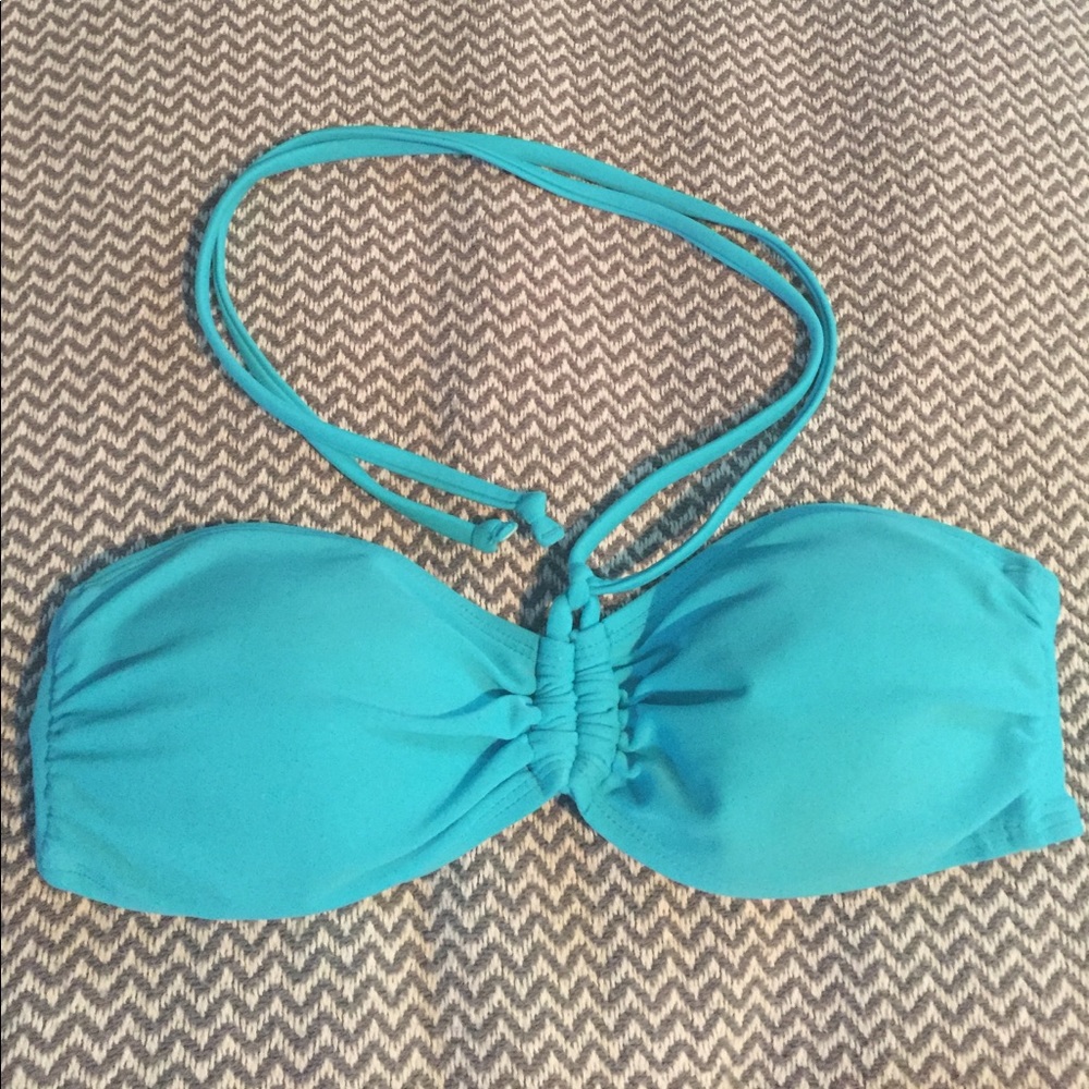 Bright Blue Bandeau Bathing Suit Top