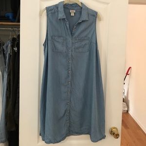 Chambray shirt dress