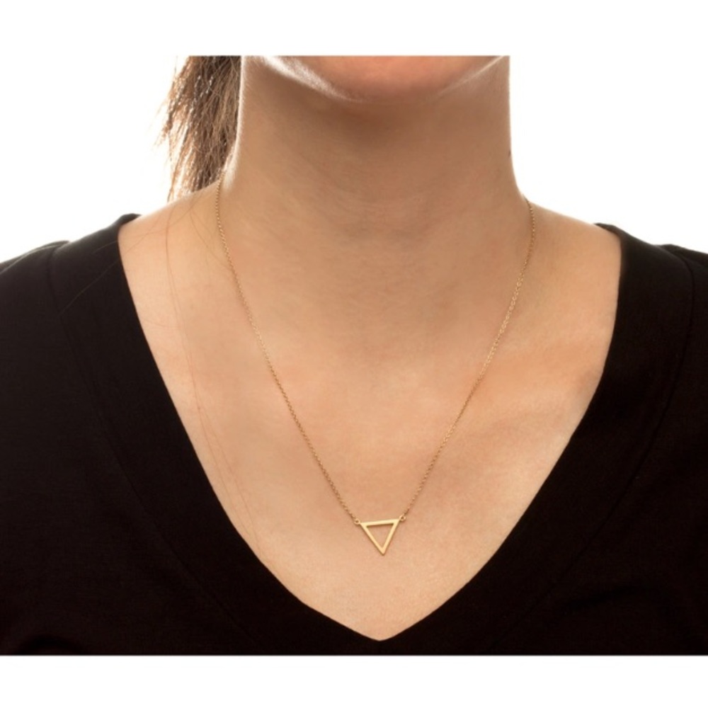 Balance Triangle Pendant Necklace - Picture 2 of 3