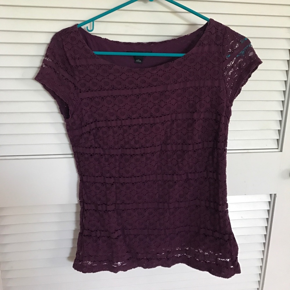 Purple lace shirt