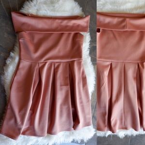 Plus size off-the-shoulder scuba skater rose dress