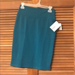 Small teal Lularoe Cassie NWT