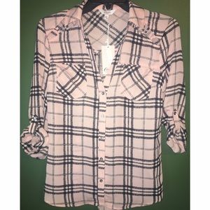 NWT Candies Plaid Top