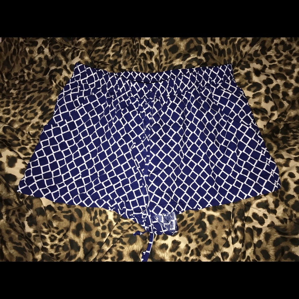Royal blue/ white shorts