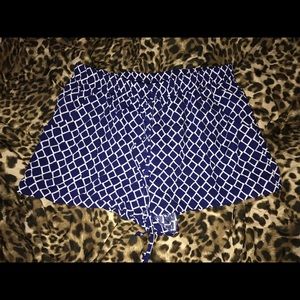 Royal blue/ white shorts