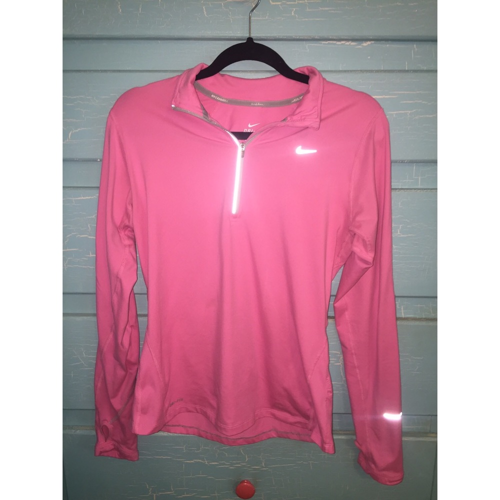 Pink Nike Dri-Fit Half-Zip Running Top