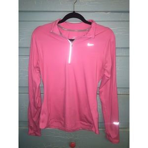 Pink Nike Dri-Fit Half-Zip Running Top