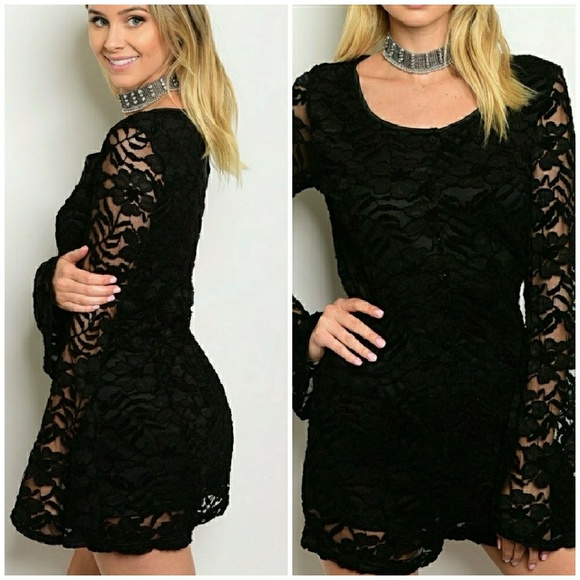 🥀V-day! Vixen Black Lace Romper - Picture 3 of 3