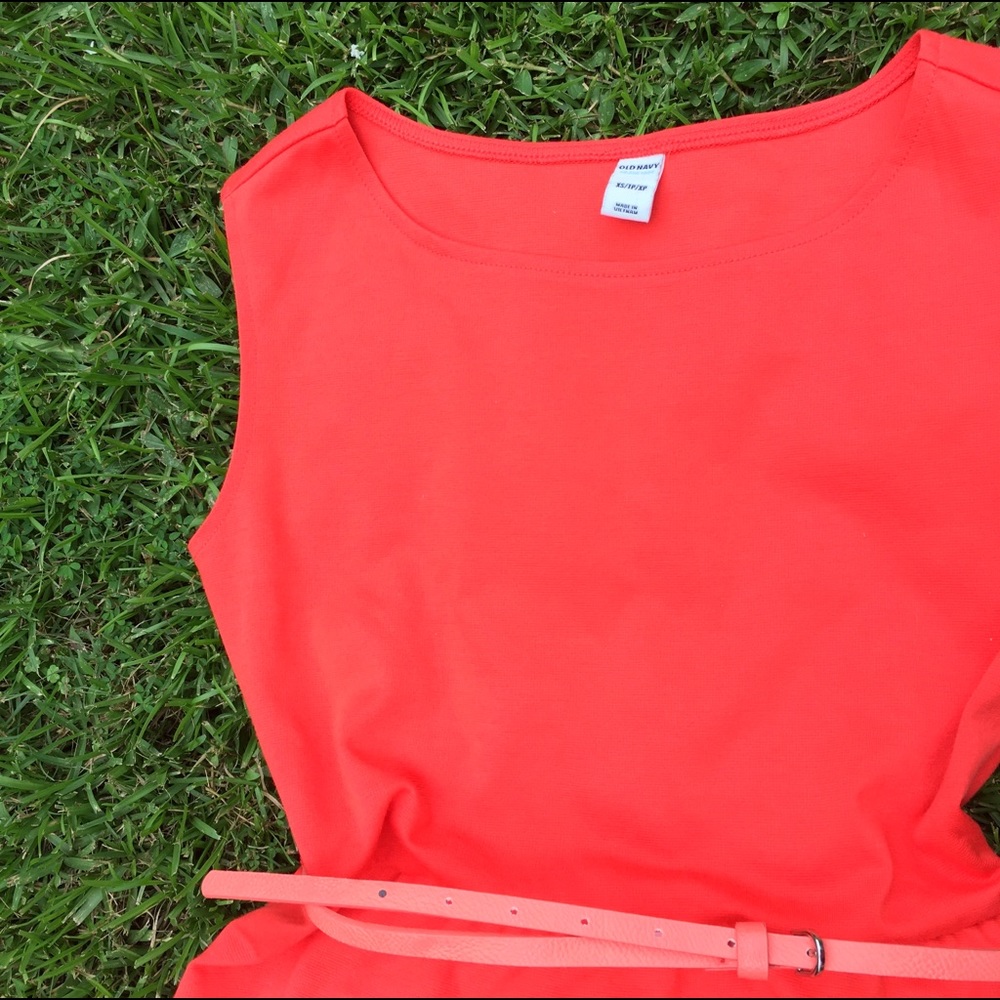 Belted Orange Dress - Picture 2 of 4